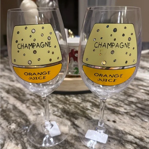 Champagne and Orange Juice Glasses - Picture 1 of 3